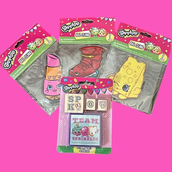 NIP Lot of Shopkins Stamps & Gel Clings - Picture 4 of 4